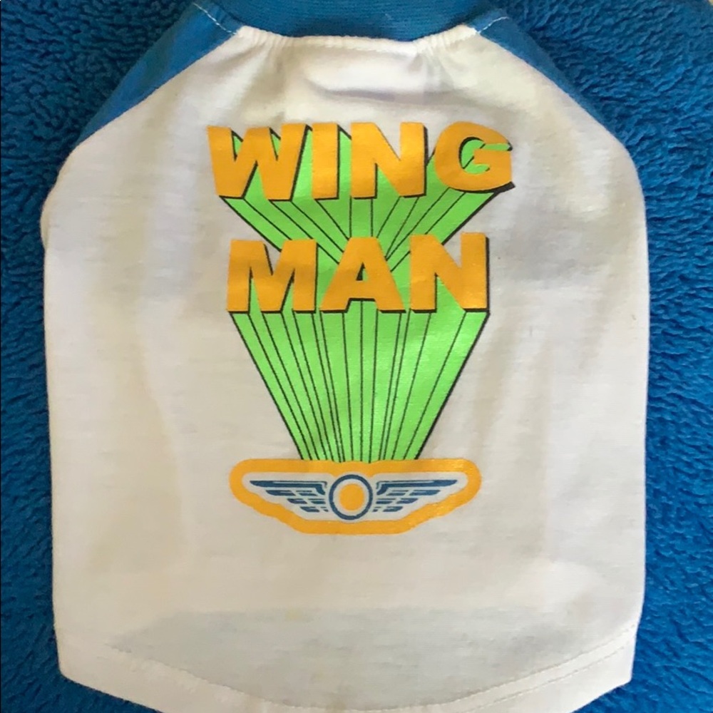 Top paw dog Wing man t-shirt- super cute